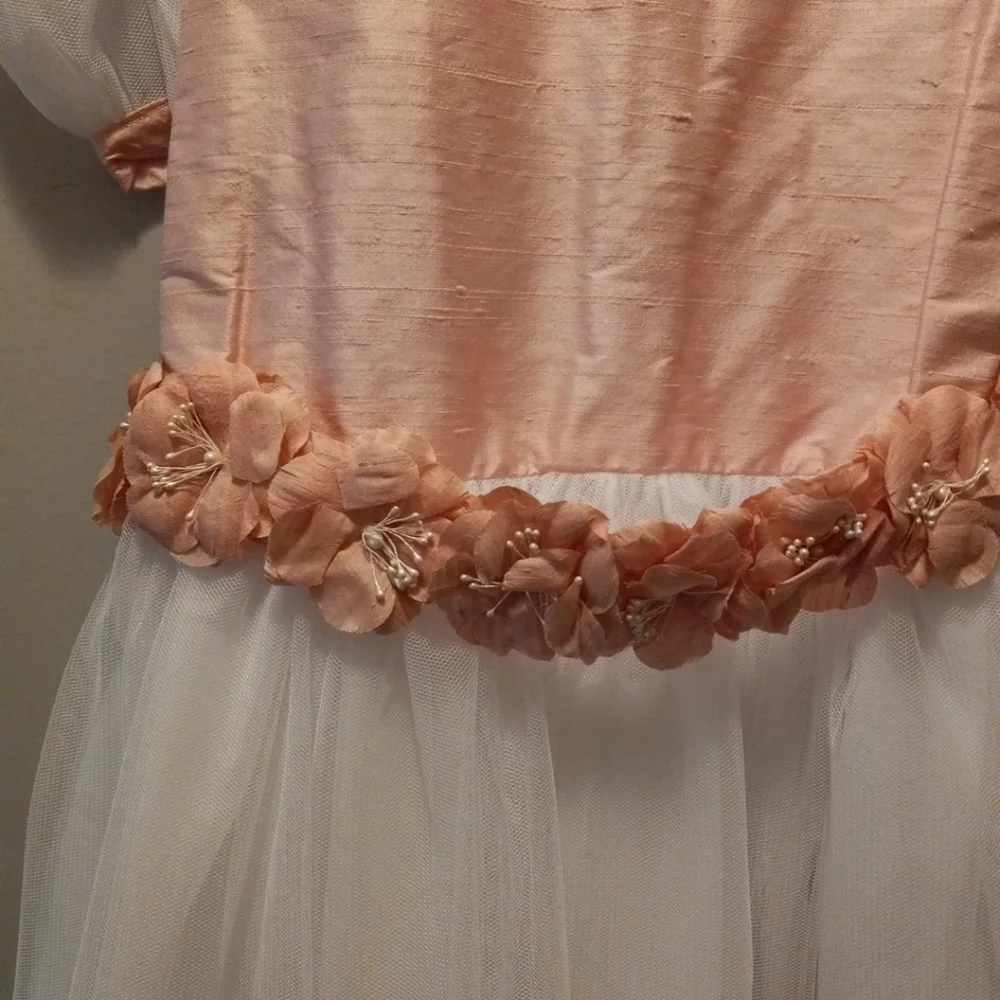 Posies Of Maine "Tinker Bell"Girls Dress Pink White Size 16. NWT - Picture 2 of 11
